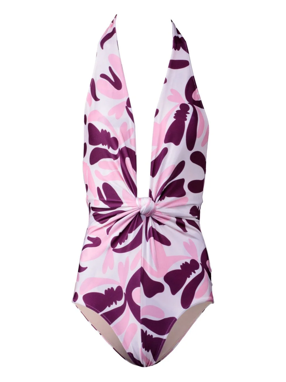 knot floral swimsuit - 1