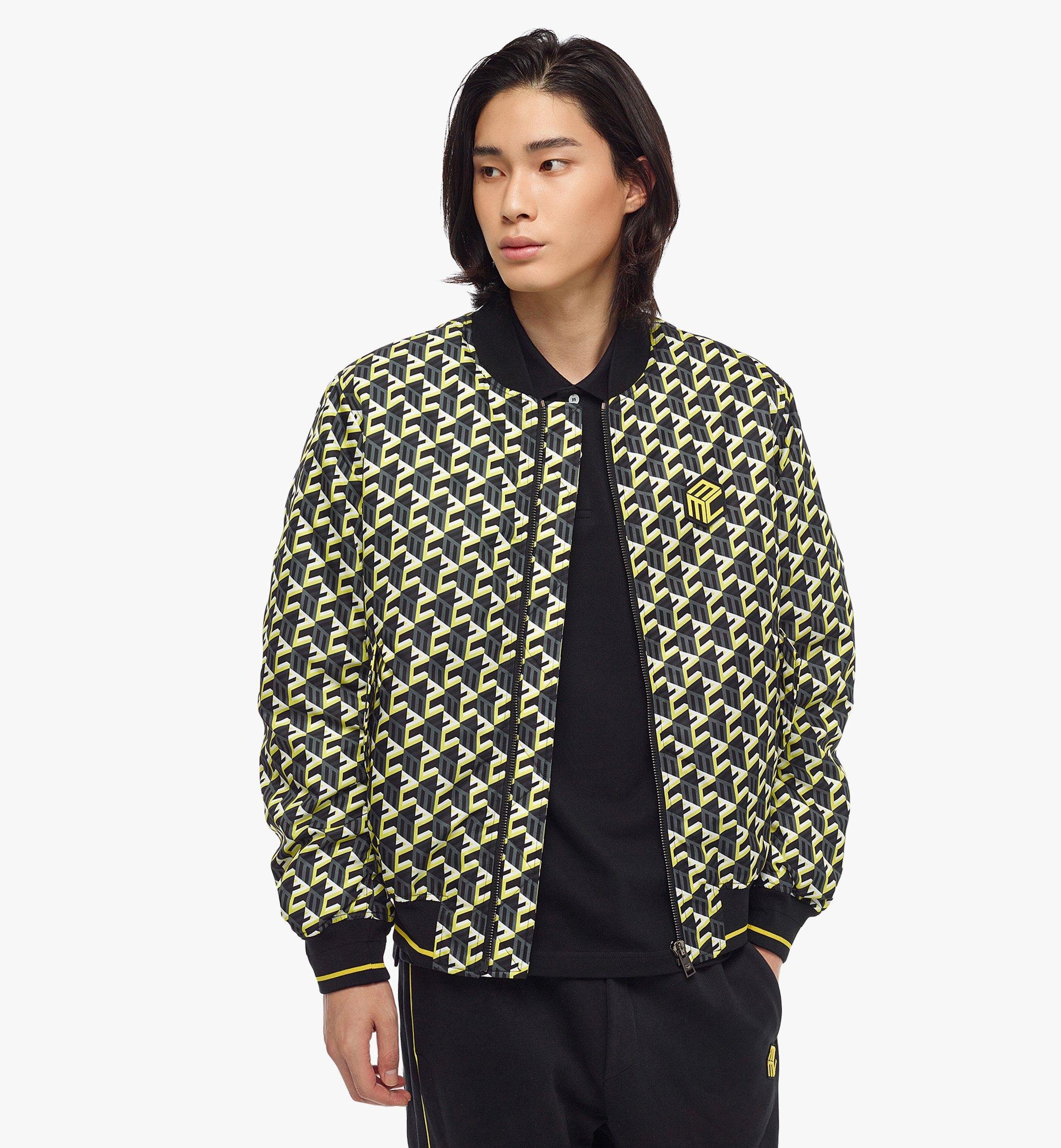 Men’s Cubic Monogram Print Bomber Jacket in ECONYL® - 5