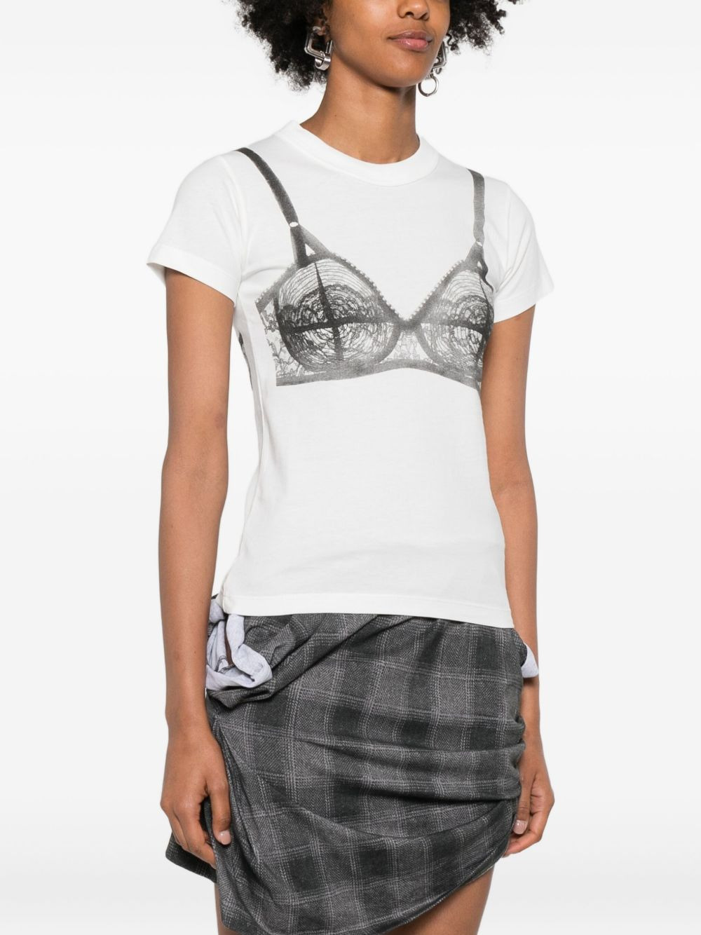 Bra Trompe L'Oeil cotton T-shirt - 3
