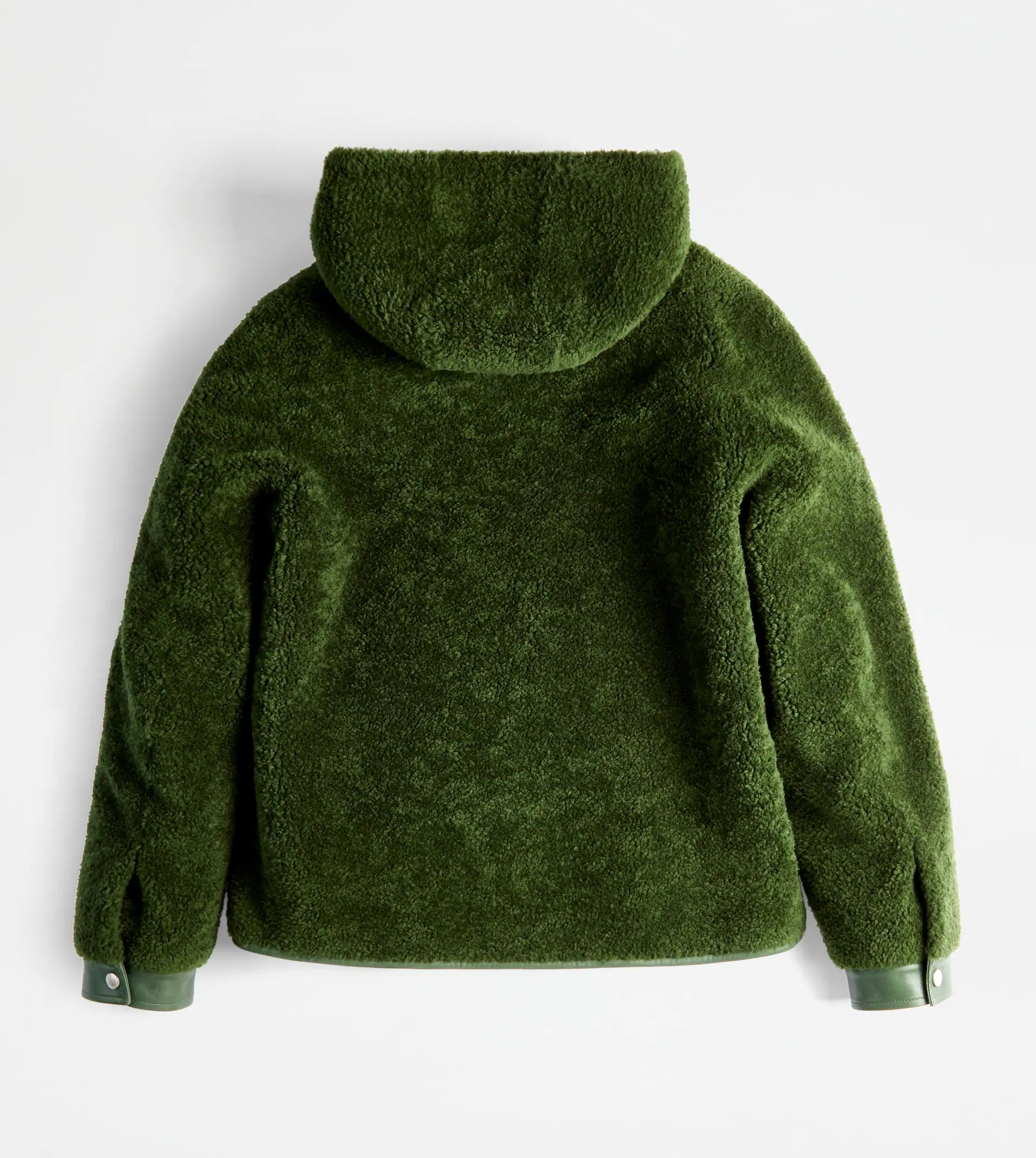 TOD'S JACKET WITH LEATHER INSERTS - GREEN - 8