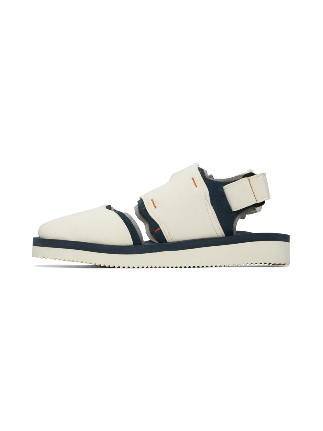 Navy & Off-White HAKU-ab Sandals - 3