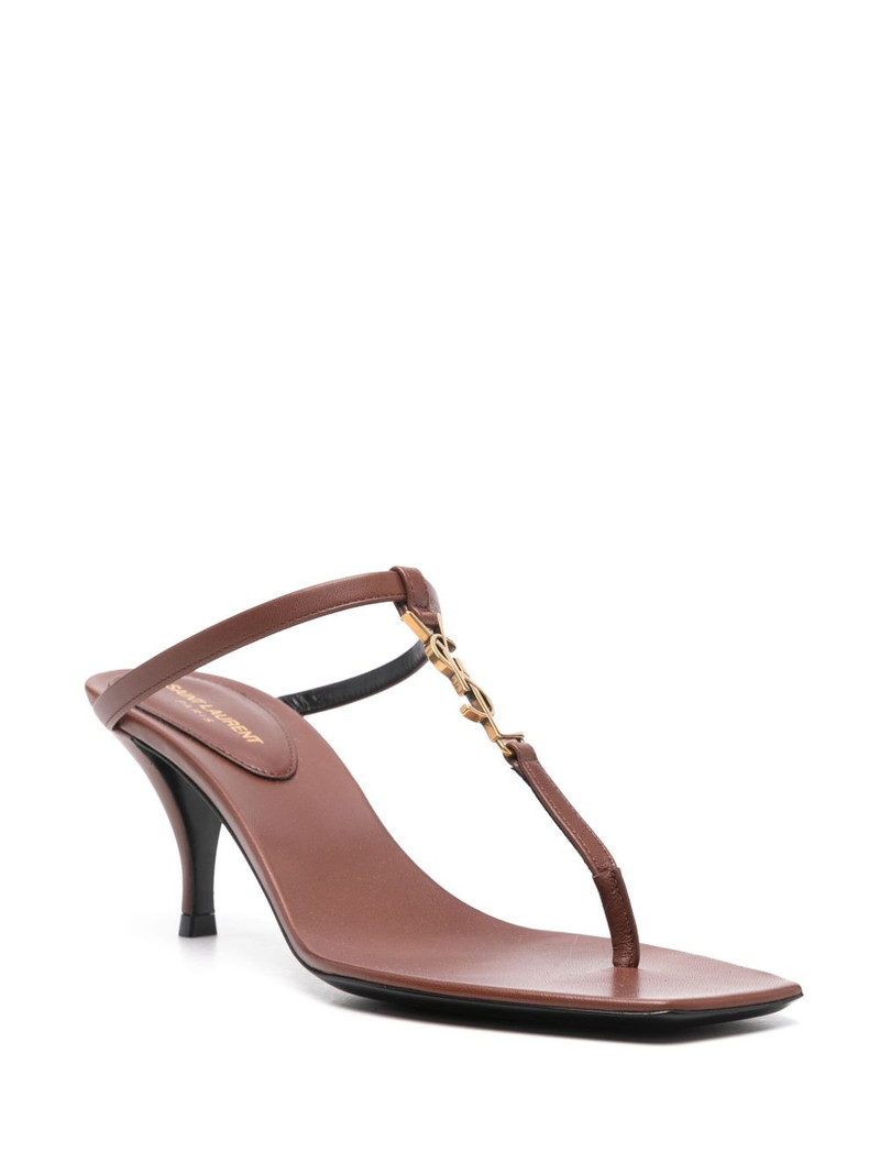 SAINT LAURENT Cassandra 60mm leather sandals outlook