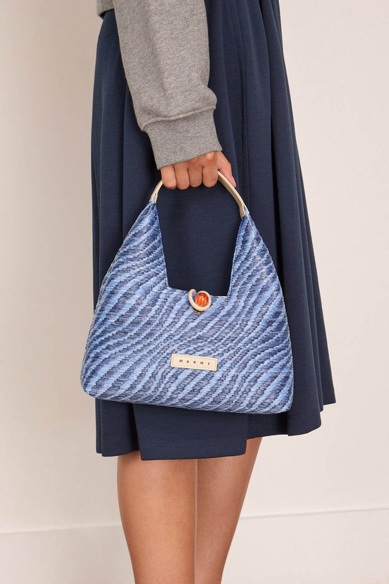 Marni Trapeze Mini Top Handle Bag in Vivid Blue outlook