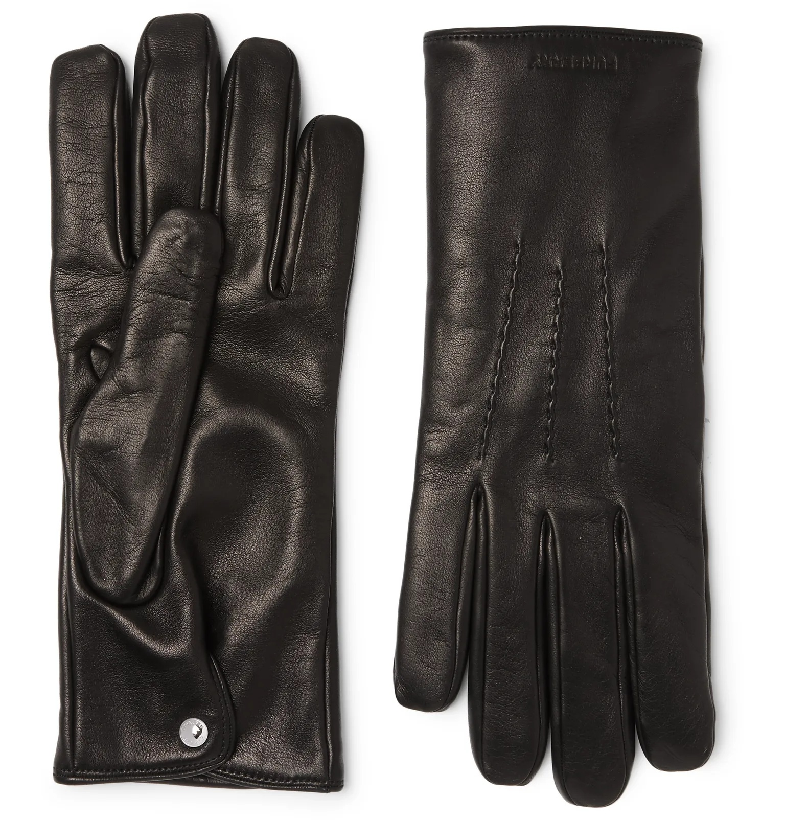 Cashmere-Lined Leather Gloves - 1