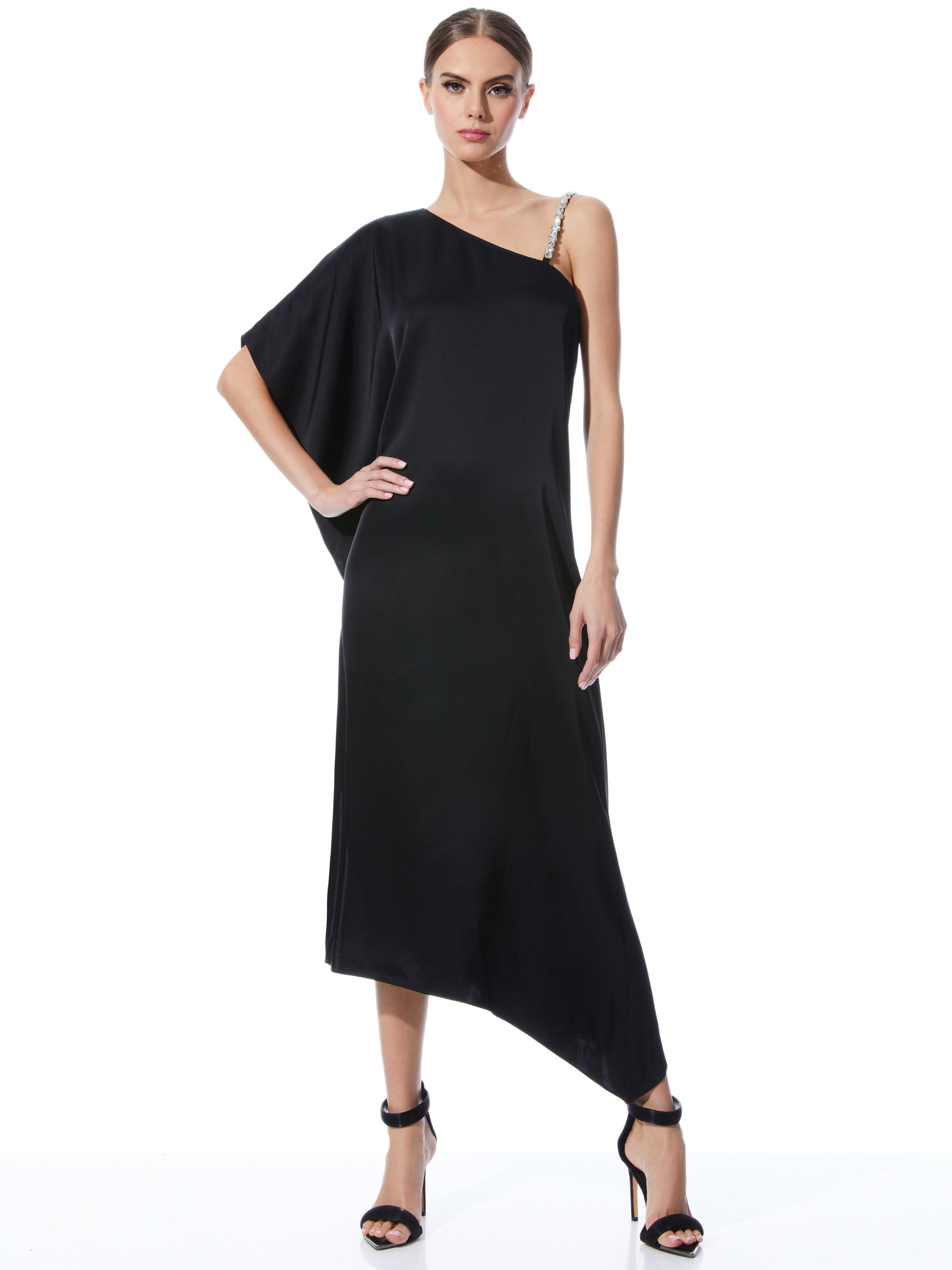 TAE CRYSTAL STRAP ASYMMETRICAL MAXI DRESS - 4