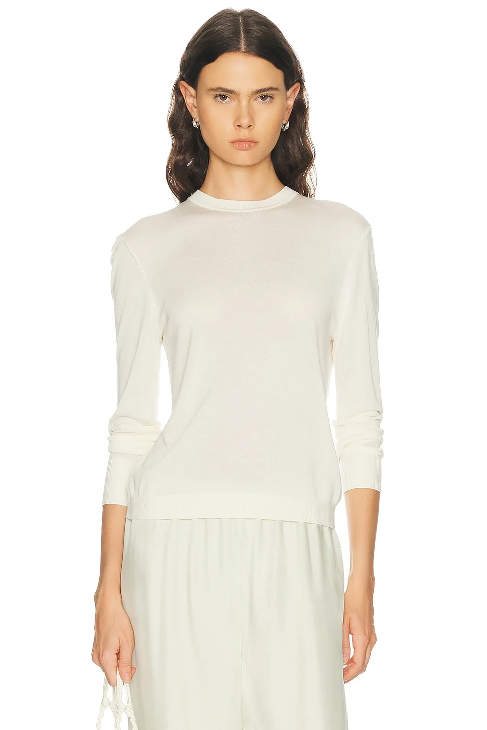 Silk Cashmere Crewneck Sweater - 1