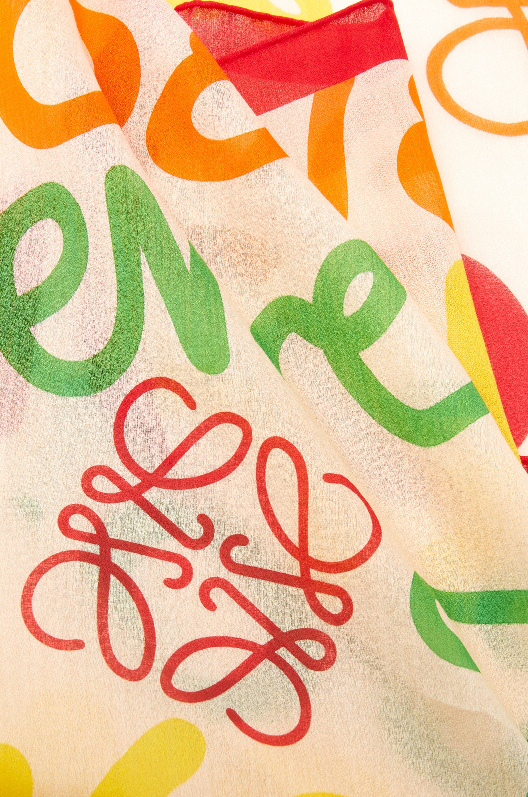 LOEWE scarf in cotton and silk - 2