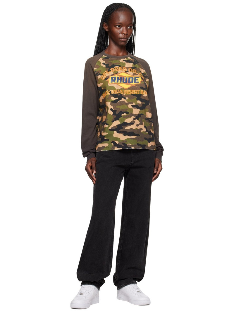 Rhude Black 'Black Hills' Long Sleeve T-Shirt outlook