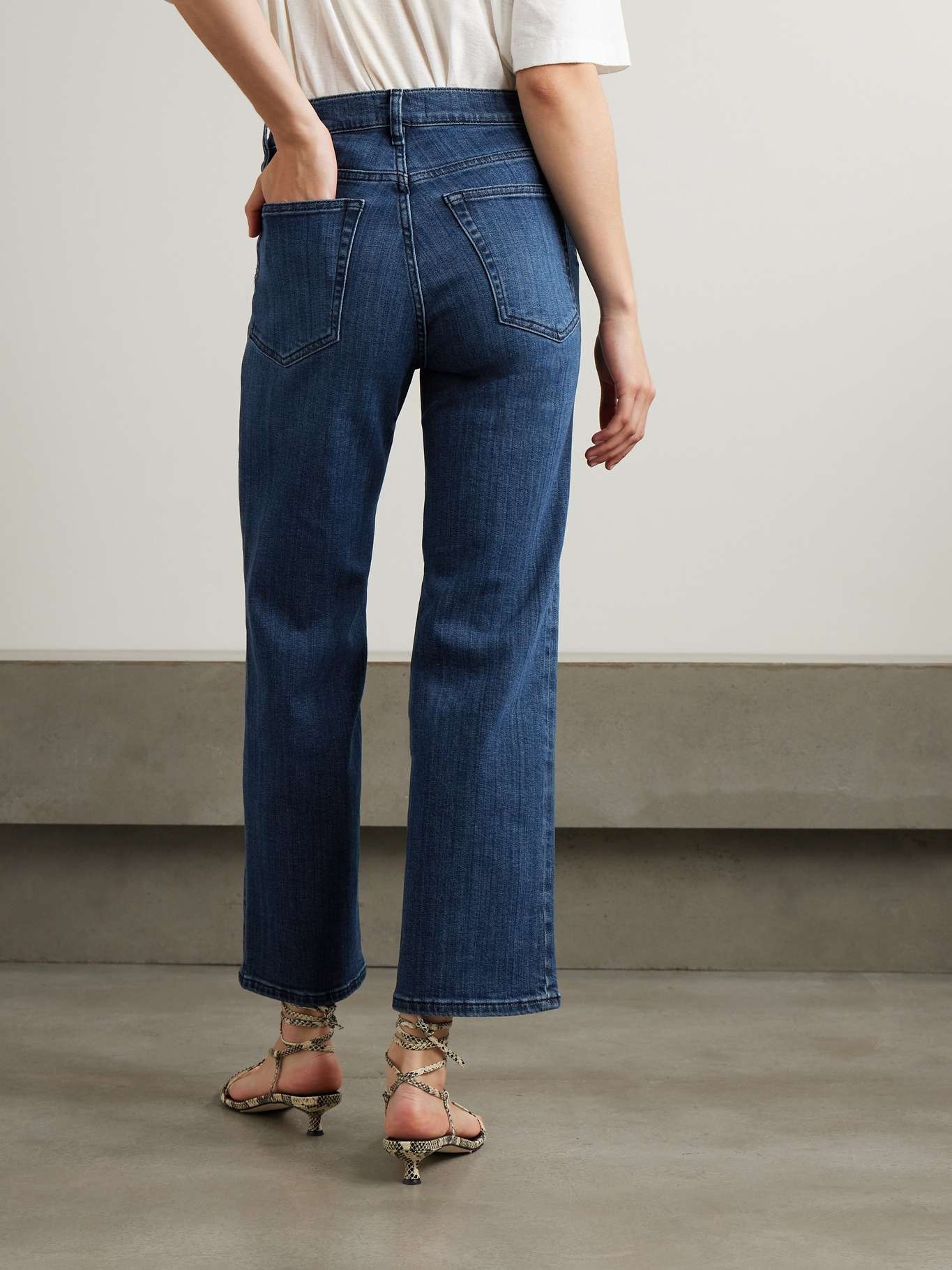 Le Sleek cropped high-rise straight-leg jeans - 4