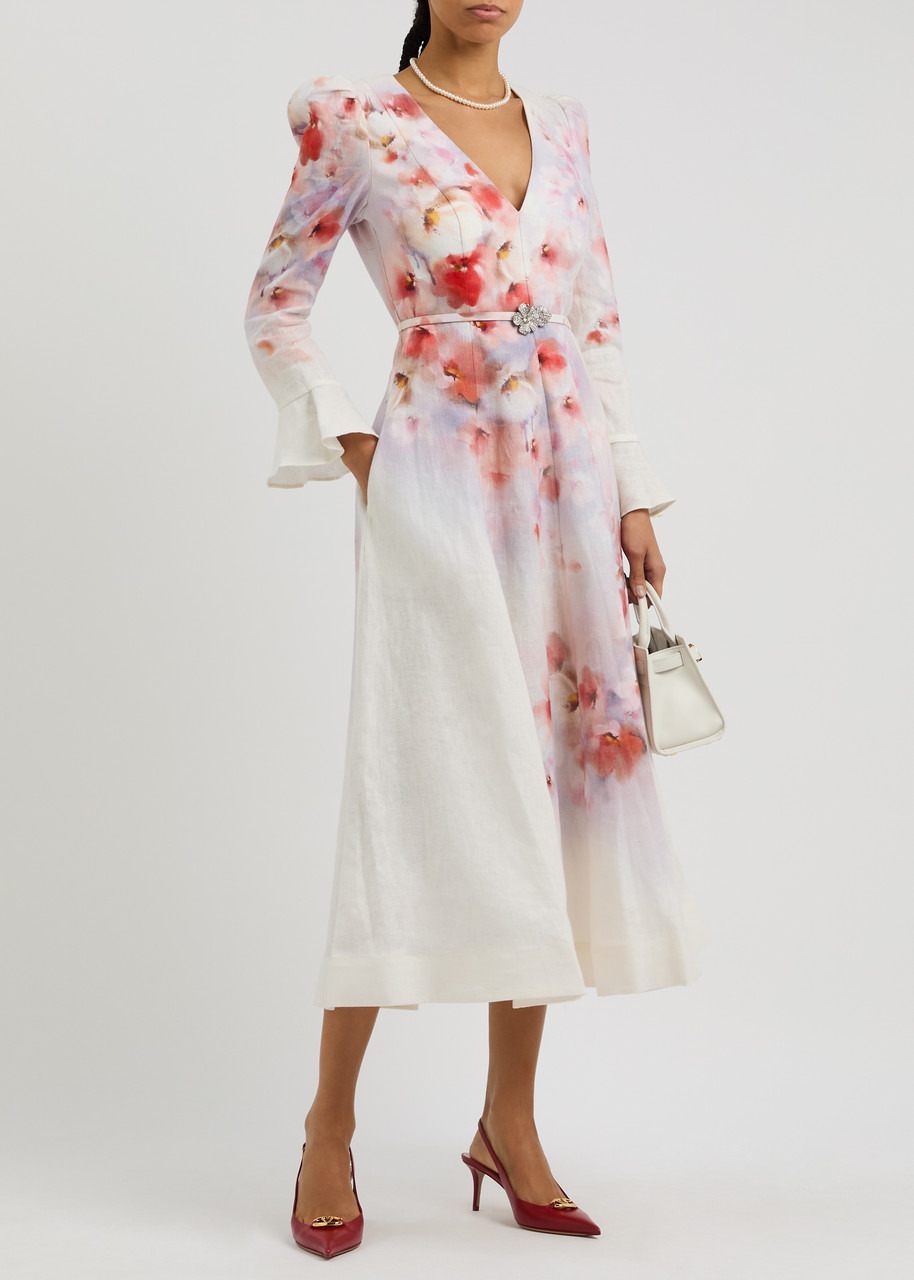 Zimmermann Crush Floral-print Linen Maxi Dress - 4