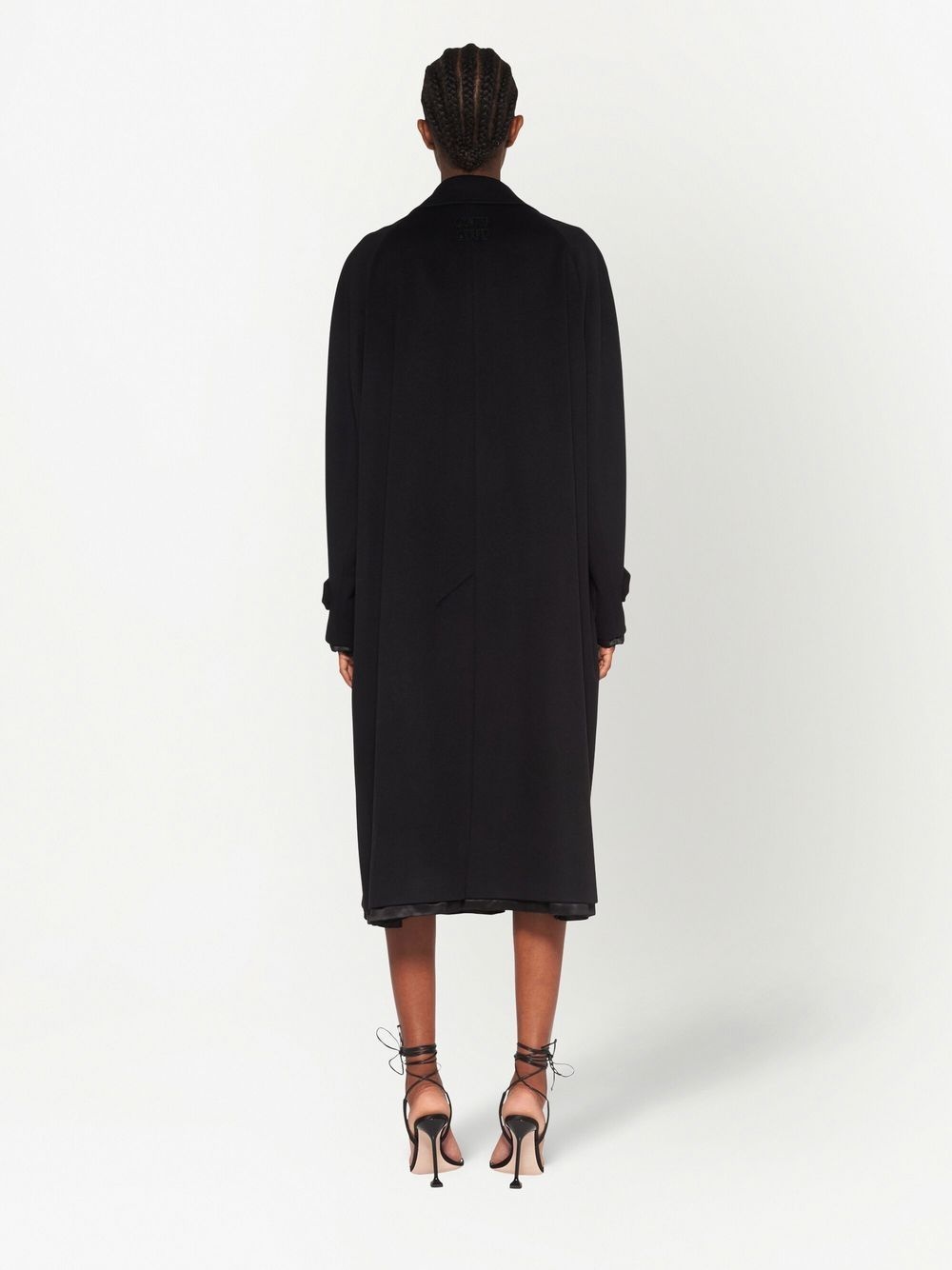 single-breasted mid-length coat - 4