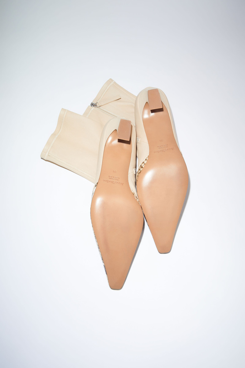 Heeled ankle boots - Almond beige 4