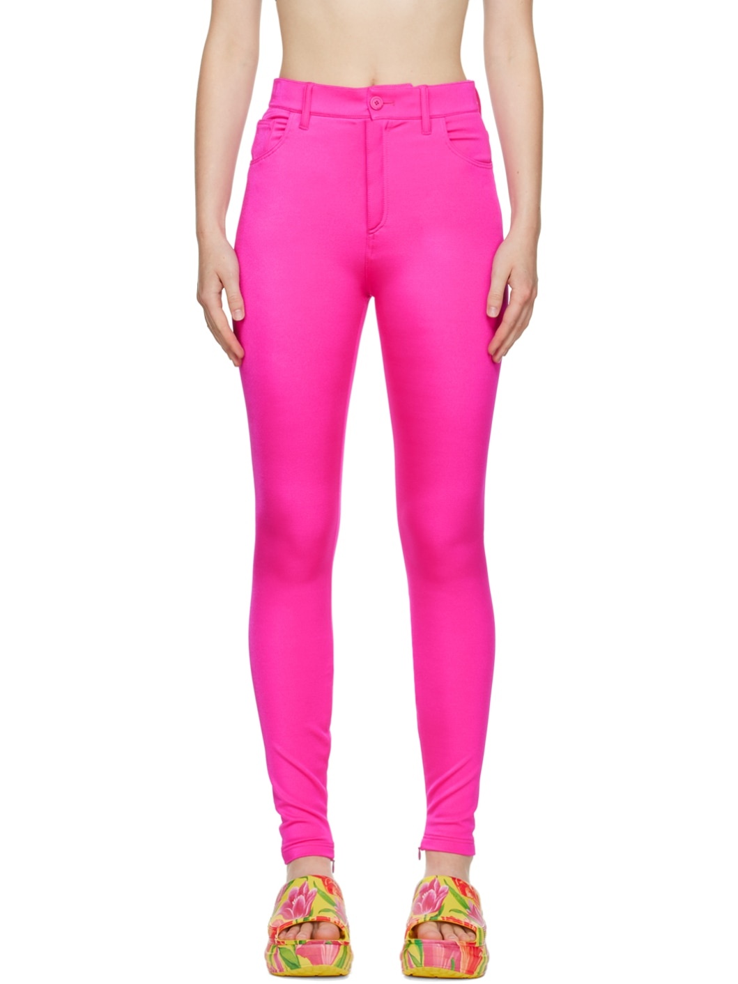 Pink Bodycon Leggings - 1