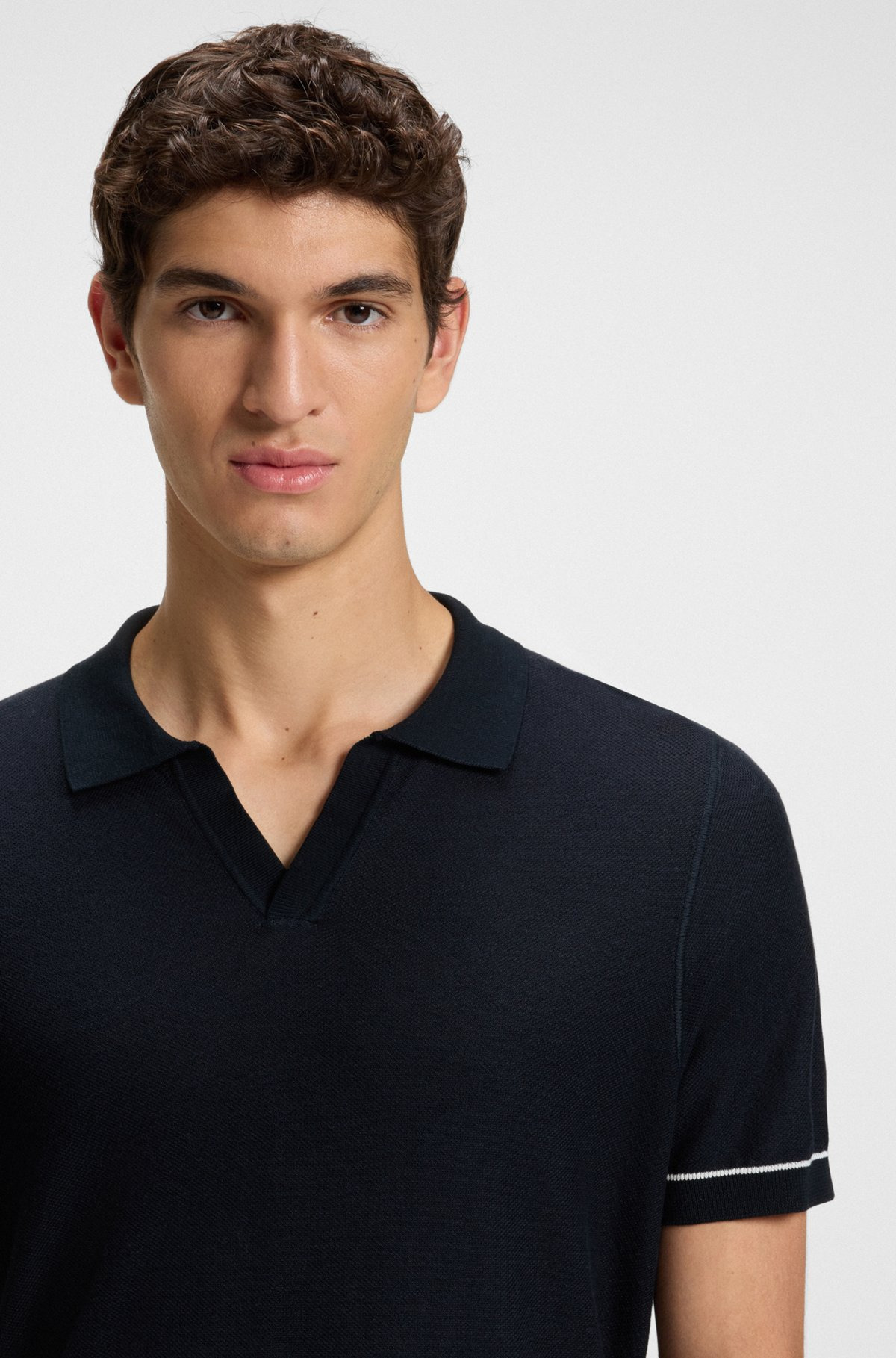 SWEATER WITH JOHNNY COLLAR - 3