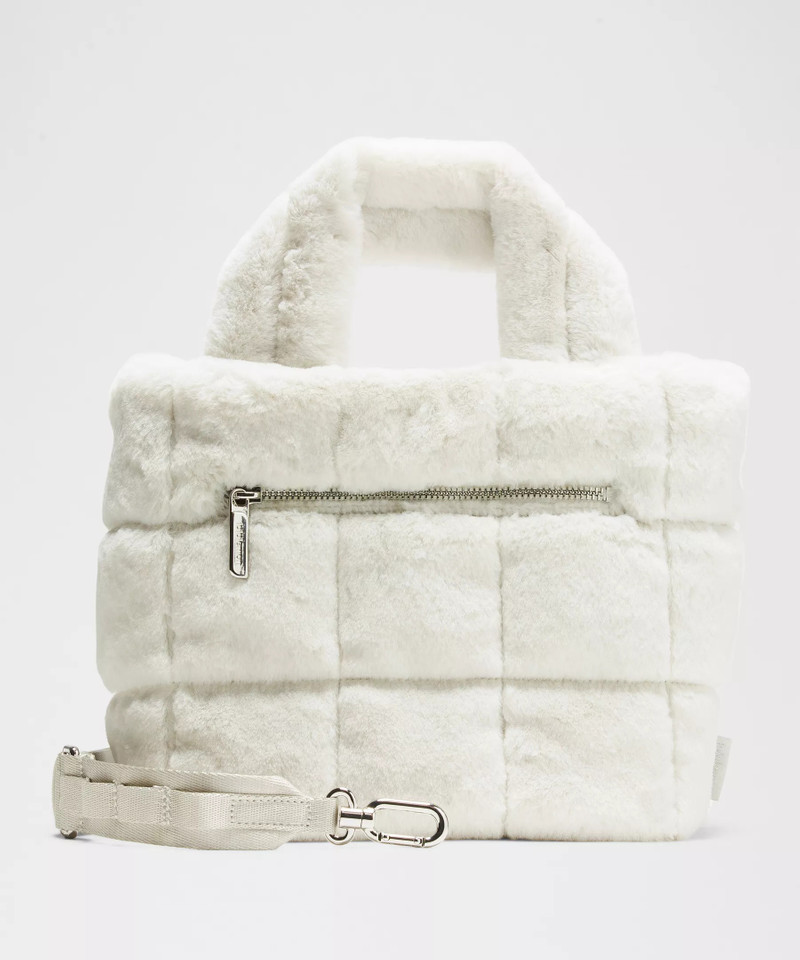 Quilted Grid Tote Bag Mini 5L *Plush Fleece 3