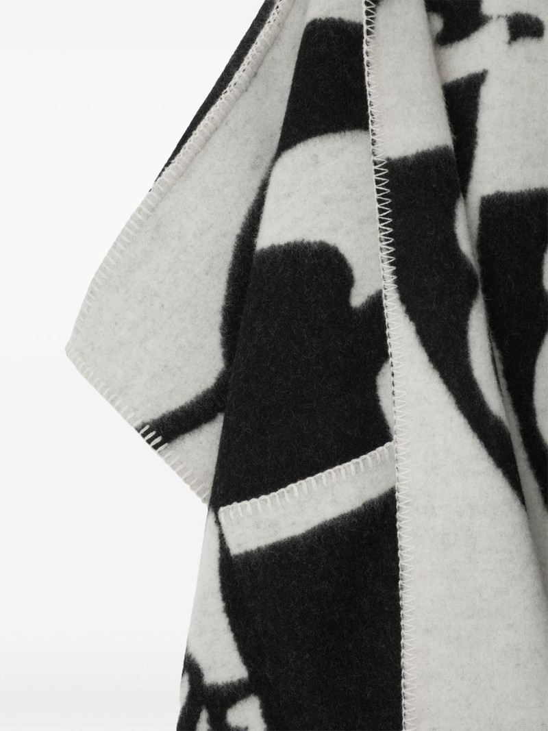 logo hooded poncho 5