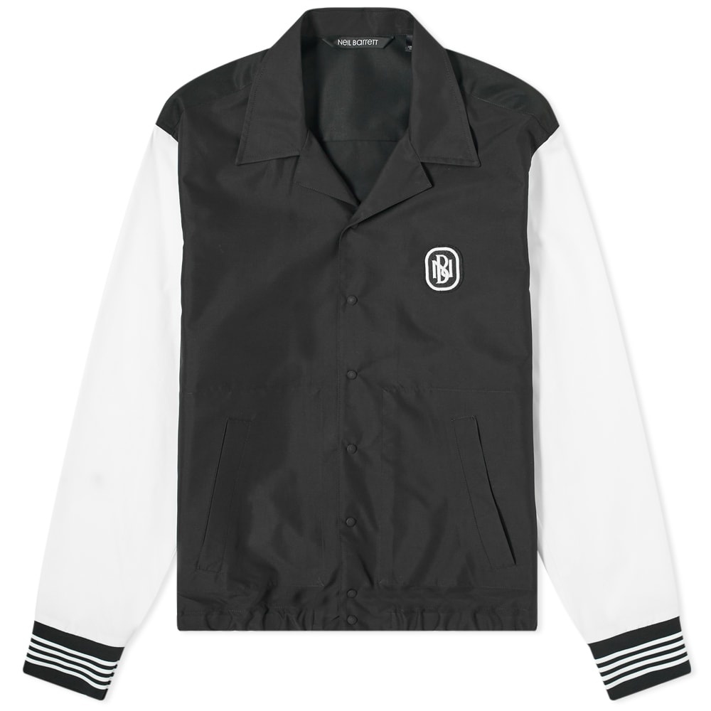 Neil Barrett Logo Contrast Sleeve Coach Jacket - 1