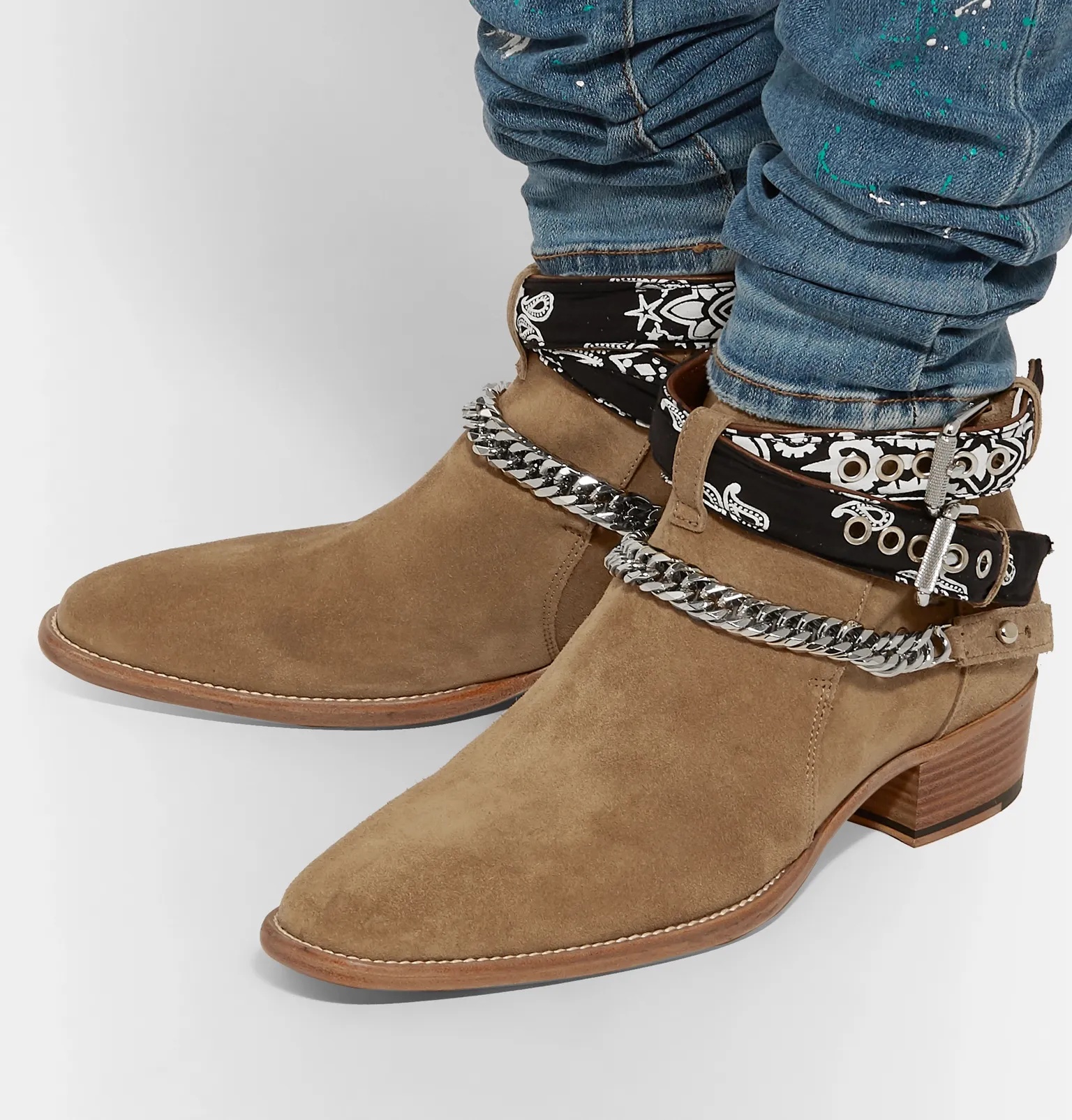 Embellished Suede Jodhpur Boots - 5