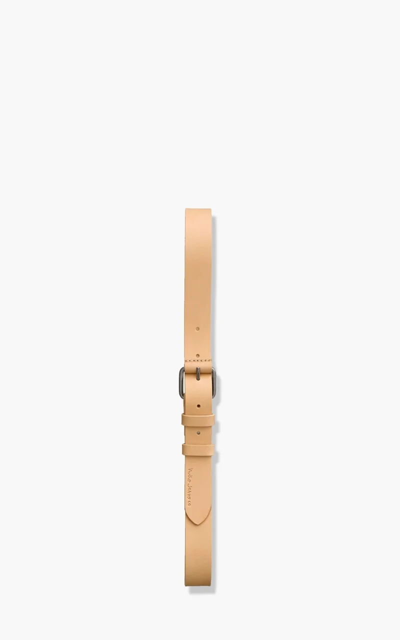 NUDIE JEANS DWAYNE LEATHER BELT NATURAL - 1