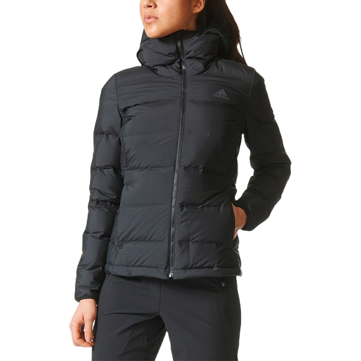 (WMNS) adidas Helionic Down Jacket 'Black' BQ1935 - 3