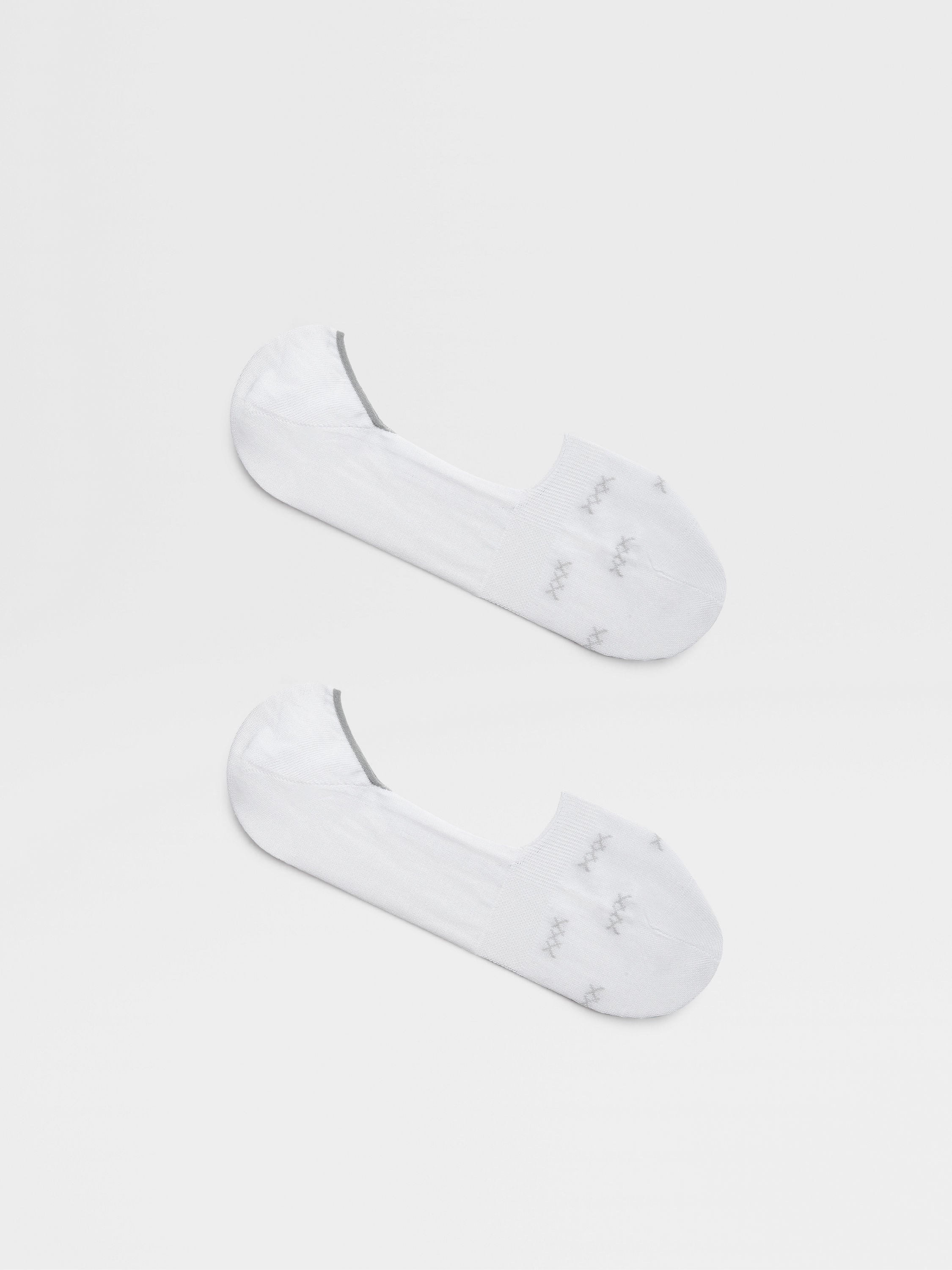 WHITE COTTON BLEND SOCKS - 3