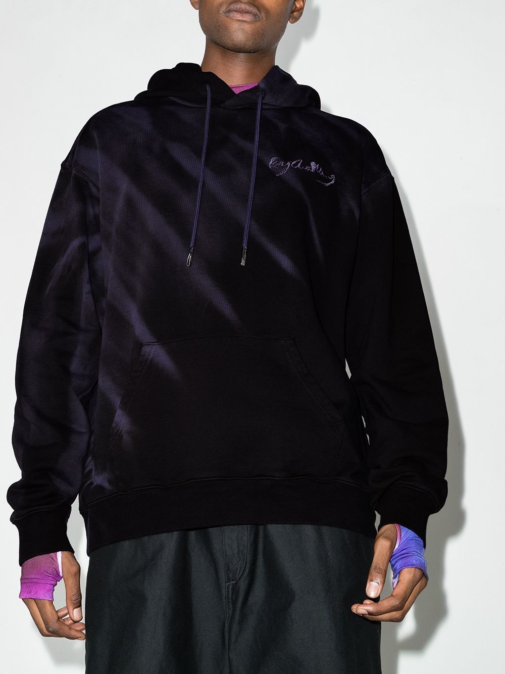 tie-dye logo-embroidered hoodie - 2