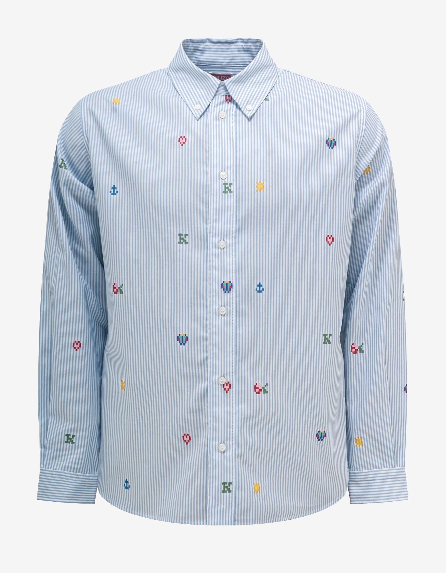 Blue 'Kenzo Pixel' Striped Shirt - 1