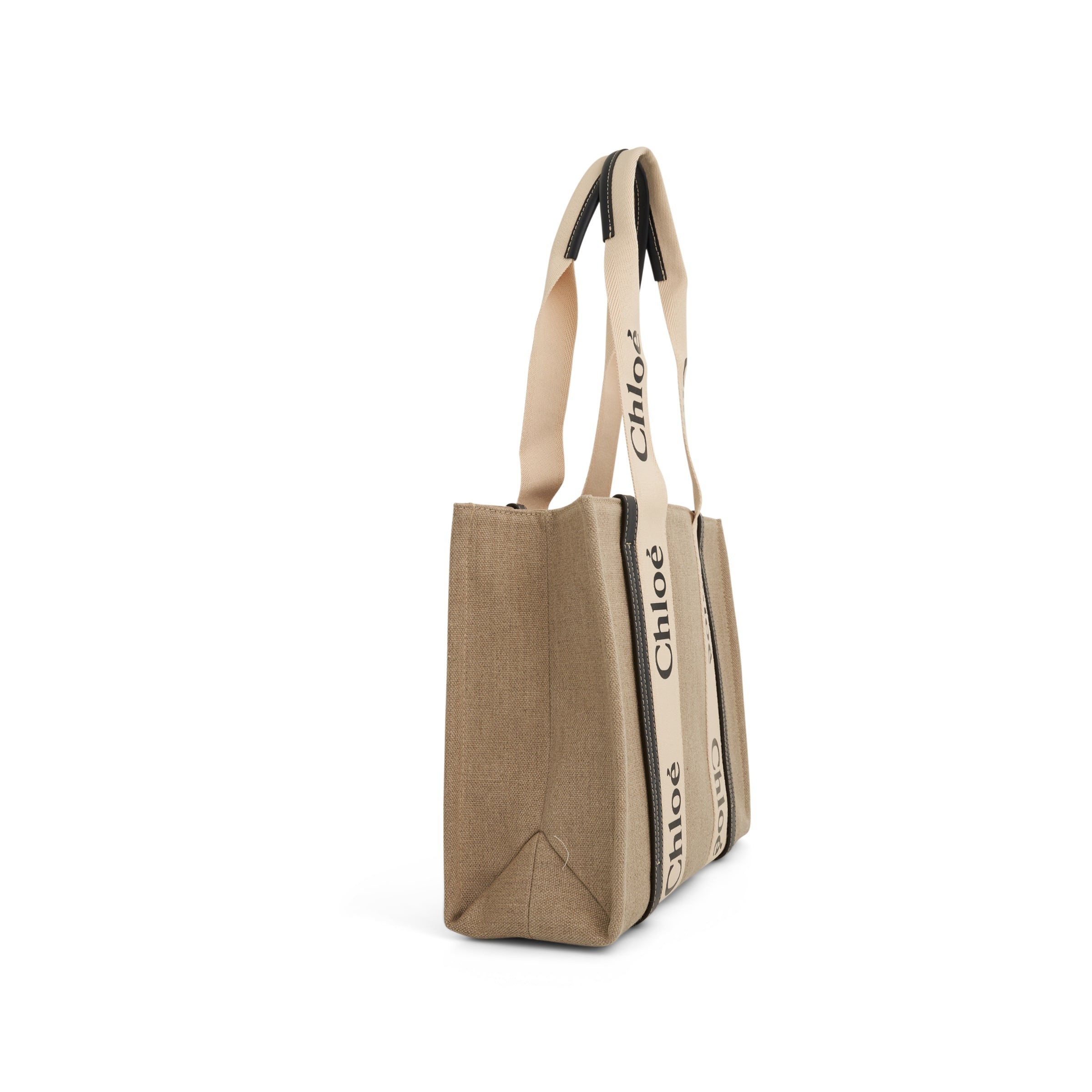 Medium Woody Tote Bag in White/Blue - 2