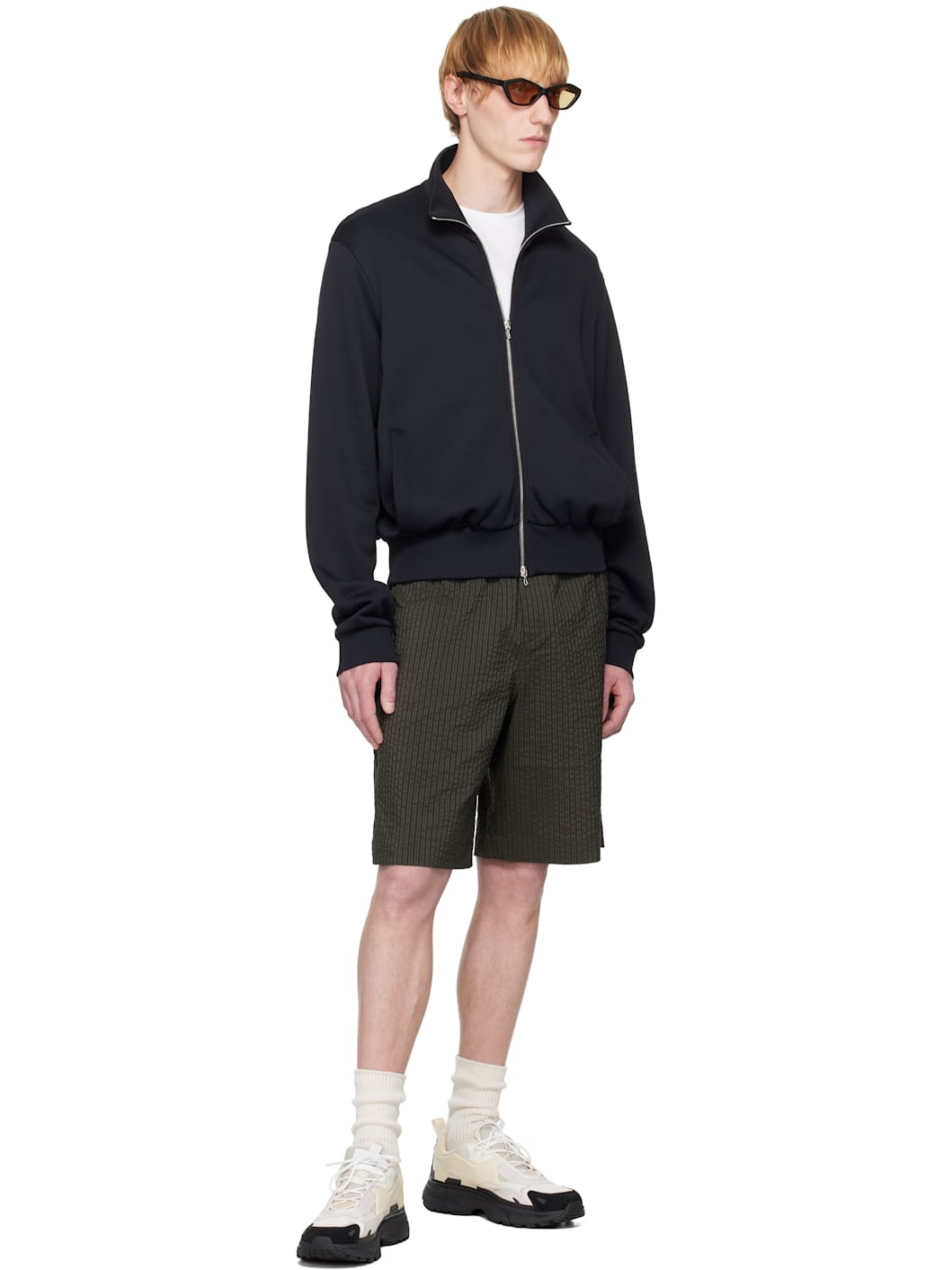 Gray Elasticated Bermuda Shorts - 4