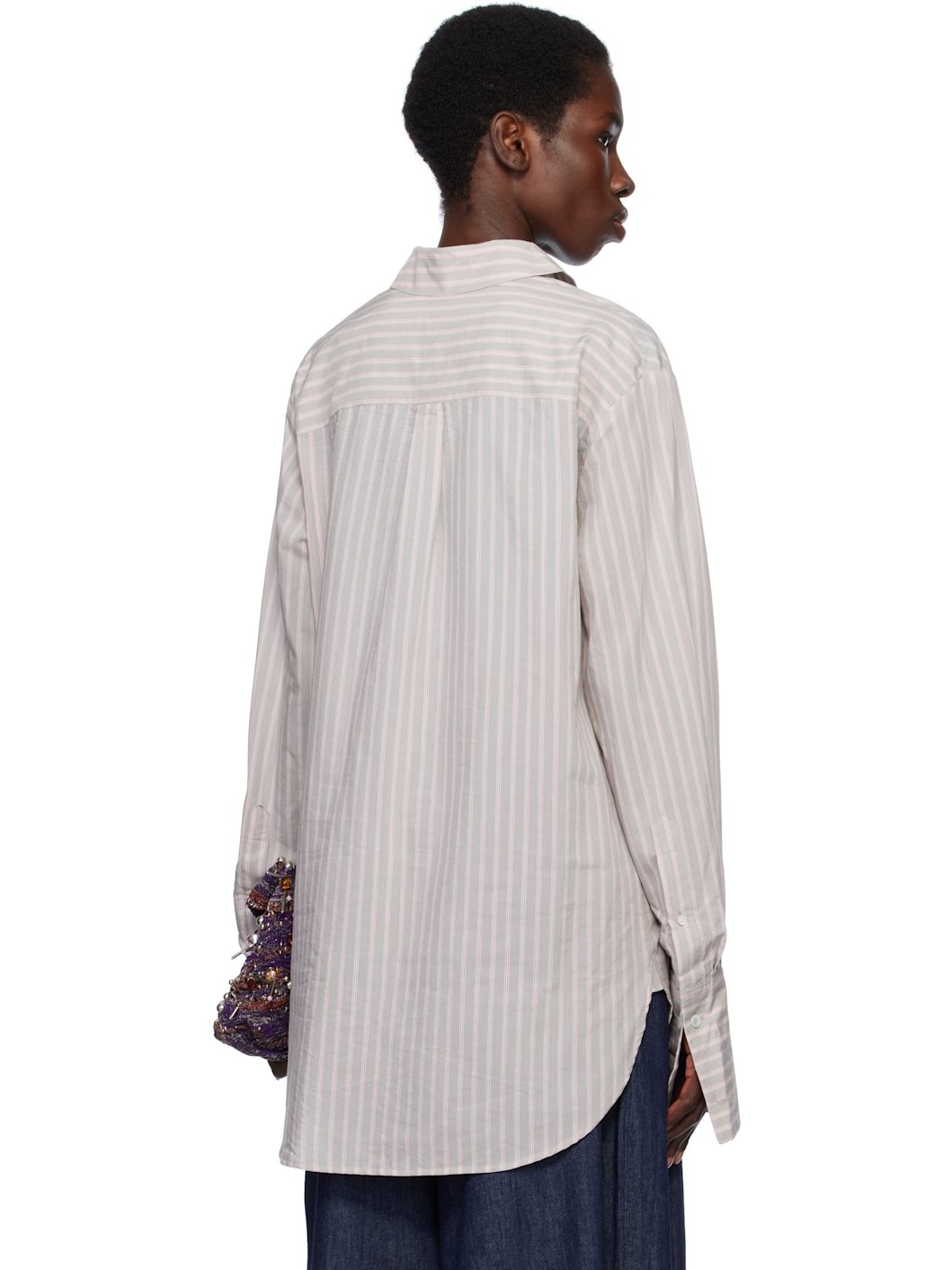 Gray Striped Shirt - 3