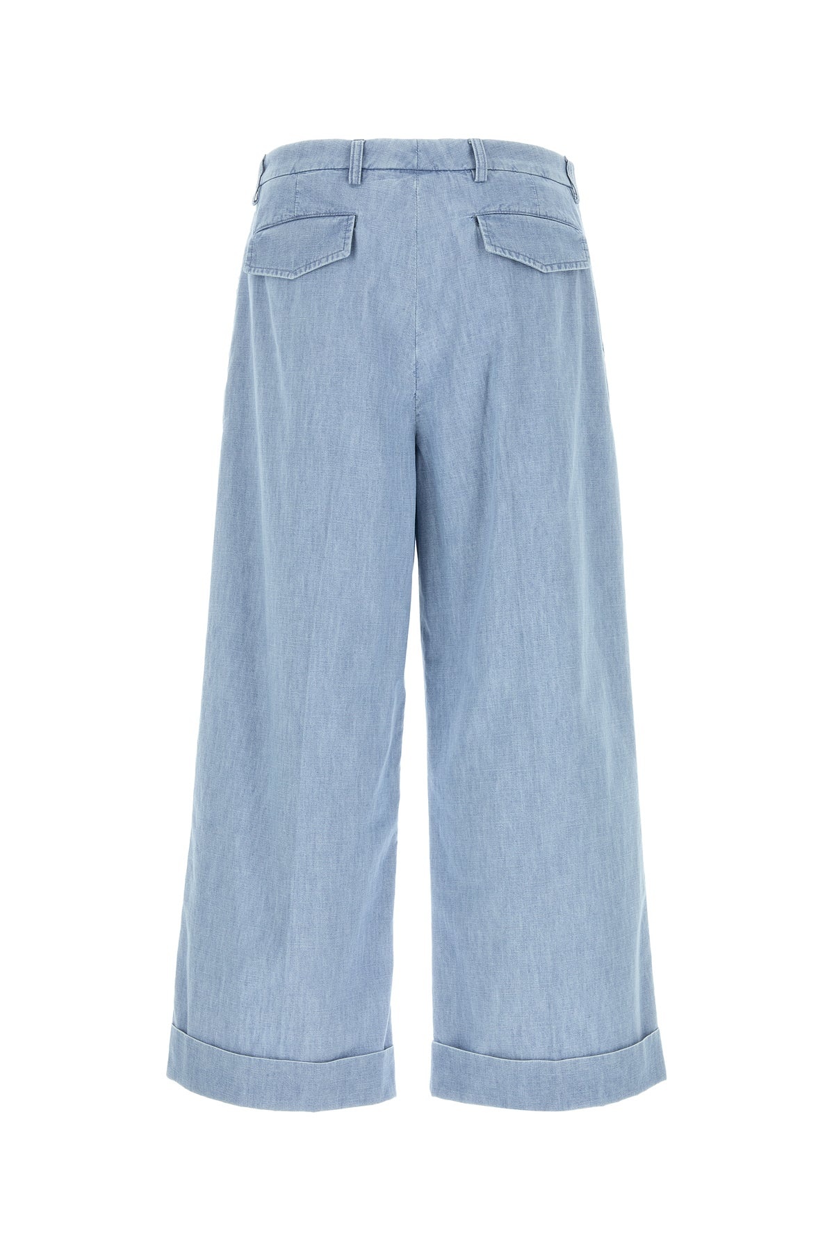 Light blue denim wide-leg jeans - 2