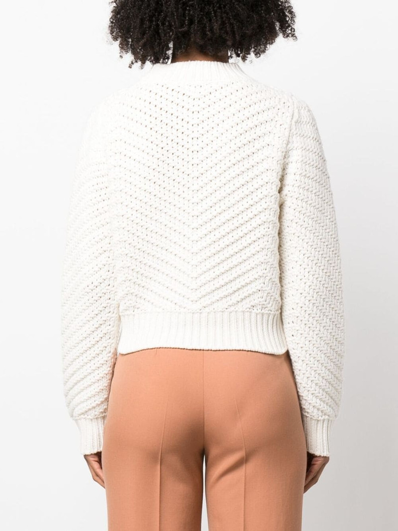 chevron-knit cashmere jumper 4
