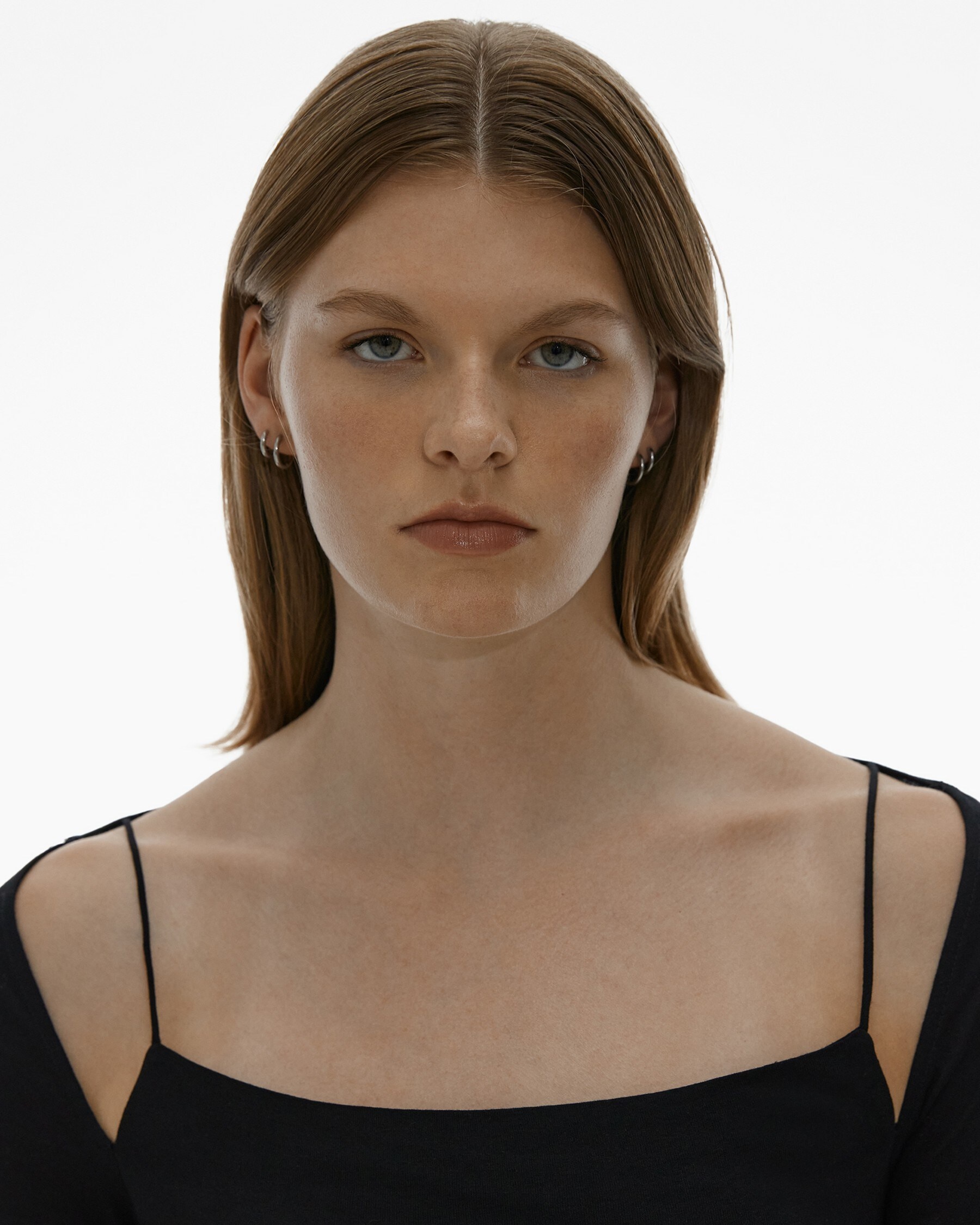 RIBBED DRAPED LONG-SLEEVE TOP - 7