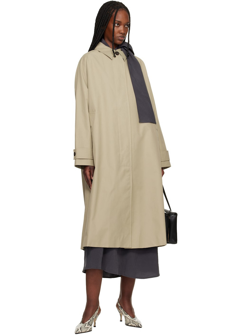 Studio Nicholson Beige Holin Technical Cotton Trench Coat outlook
