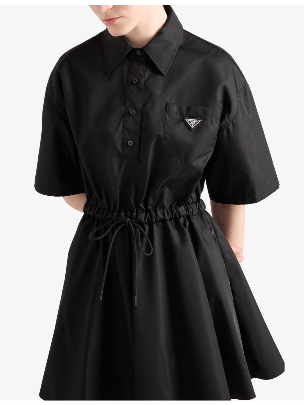 Brand-Plaque Short-Sleeve Shell Mini Dress - 3