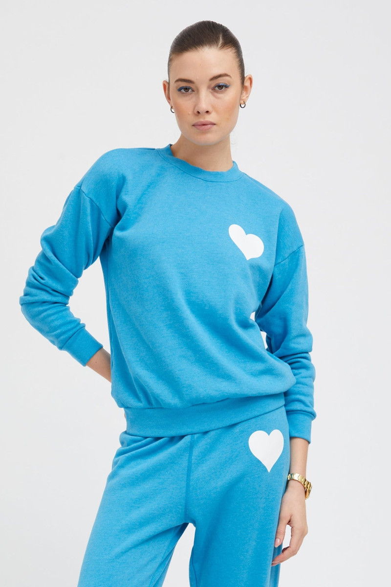 TURQUOISE HEART SWEATSHIRT 1