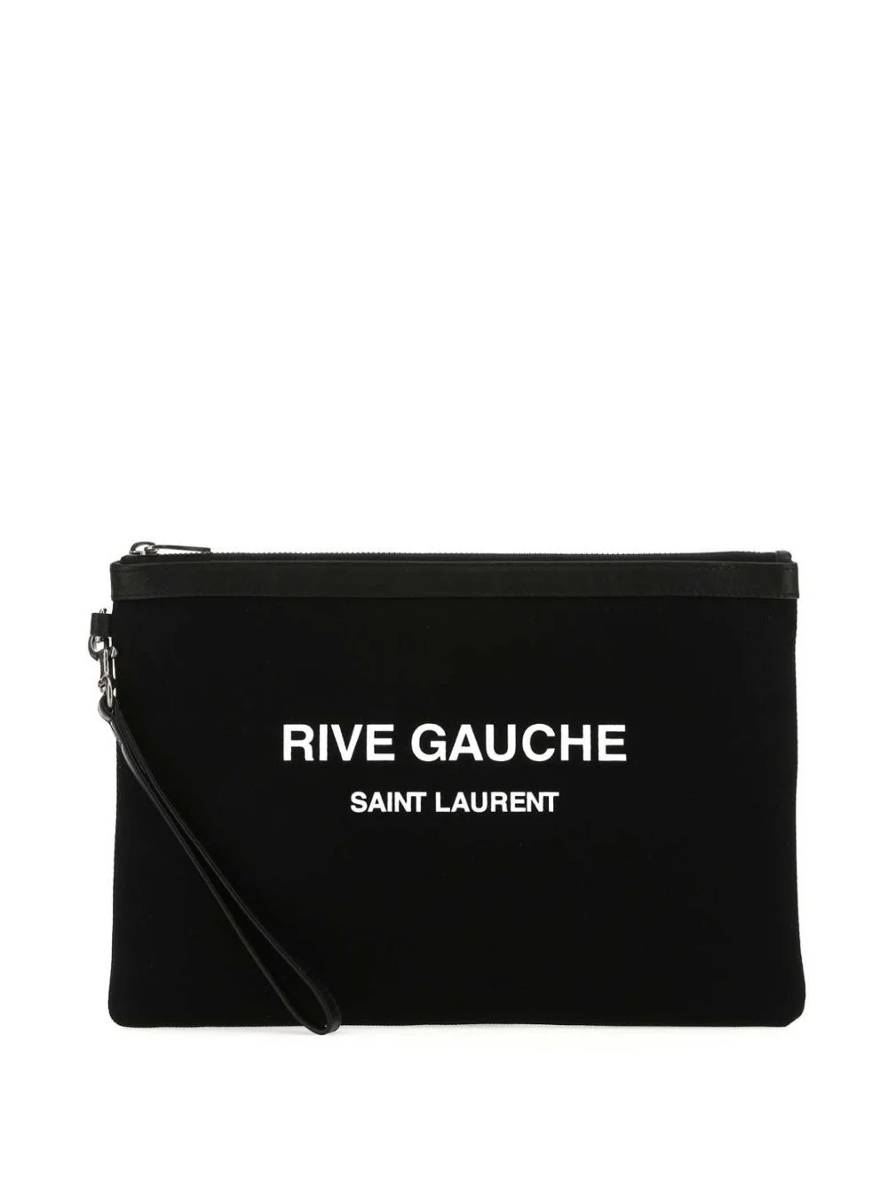 Rive Gauche logo-print clutch - 1