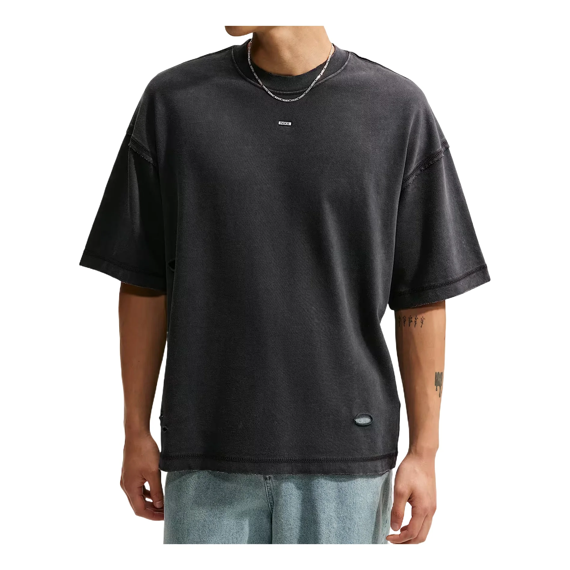 Nike Sportswear T-Shirt 'Black Ice Silver Dark Smoke Grey' IQ5918-010 - 1