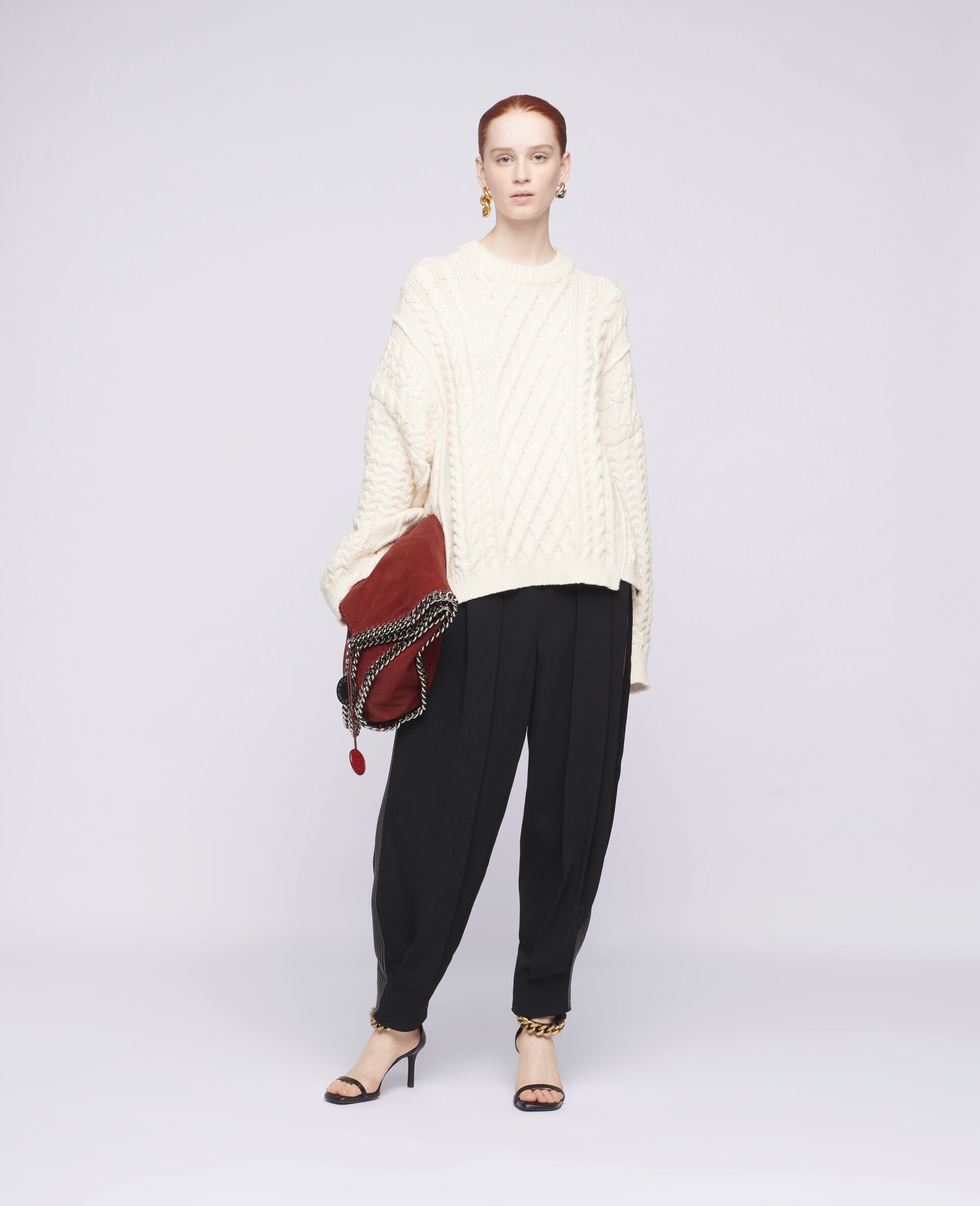 Aran Stitch Oversized Sweater - 2