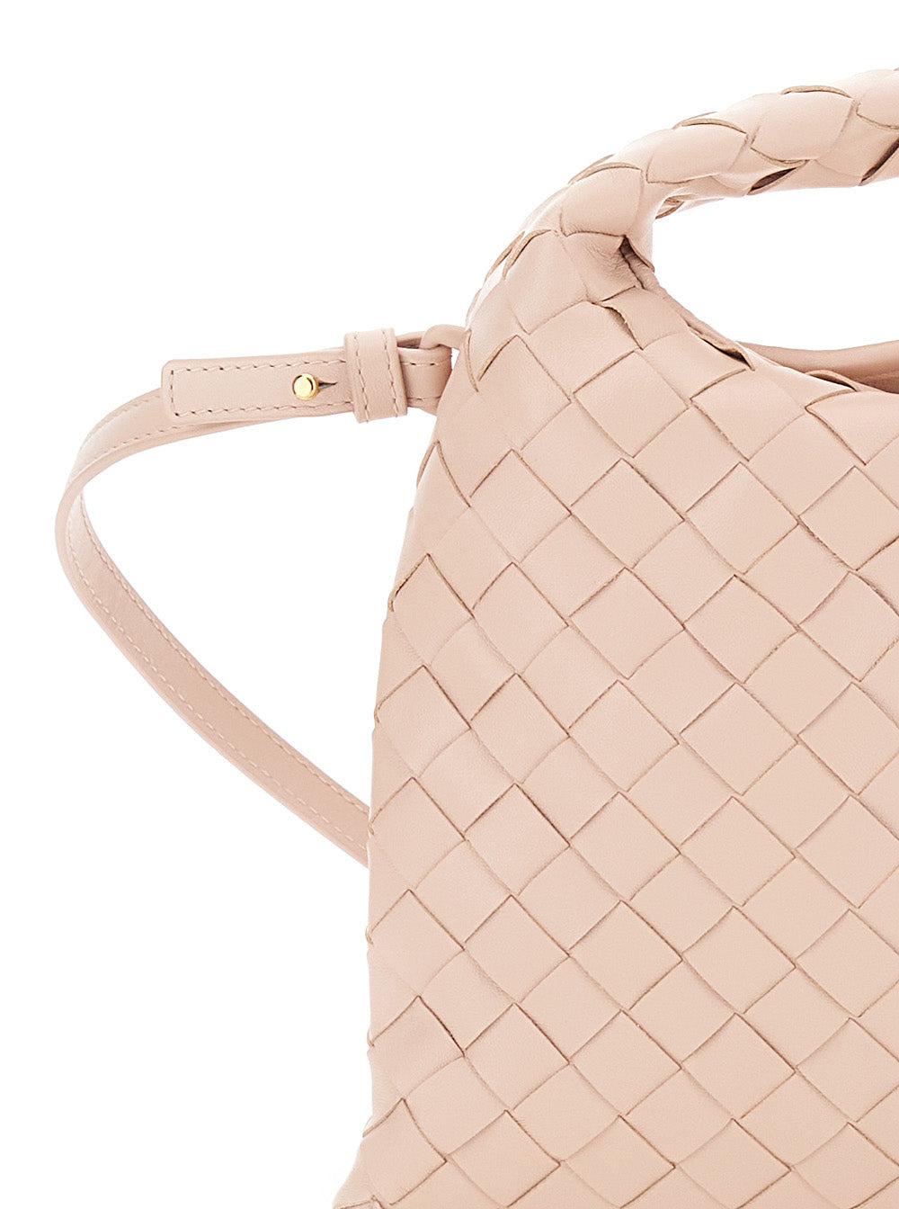 Bottega Veneta Women Pink Crossbody Bag With Removable Shoulder Strap And Intrecciato Motif In Leath - 5