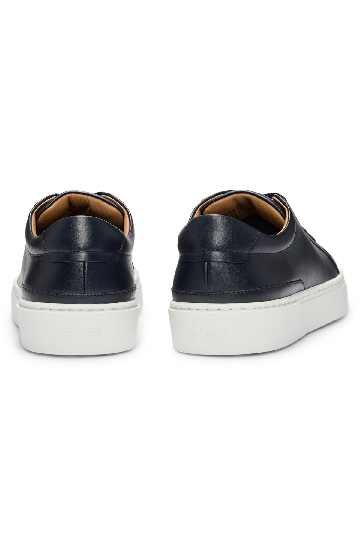 GARY LEATHER LOW-TOP TRAINERS WITH BRANDED LACE LOOP - 5