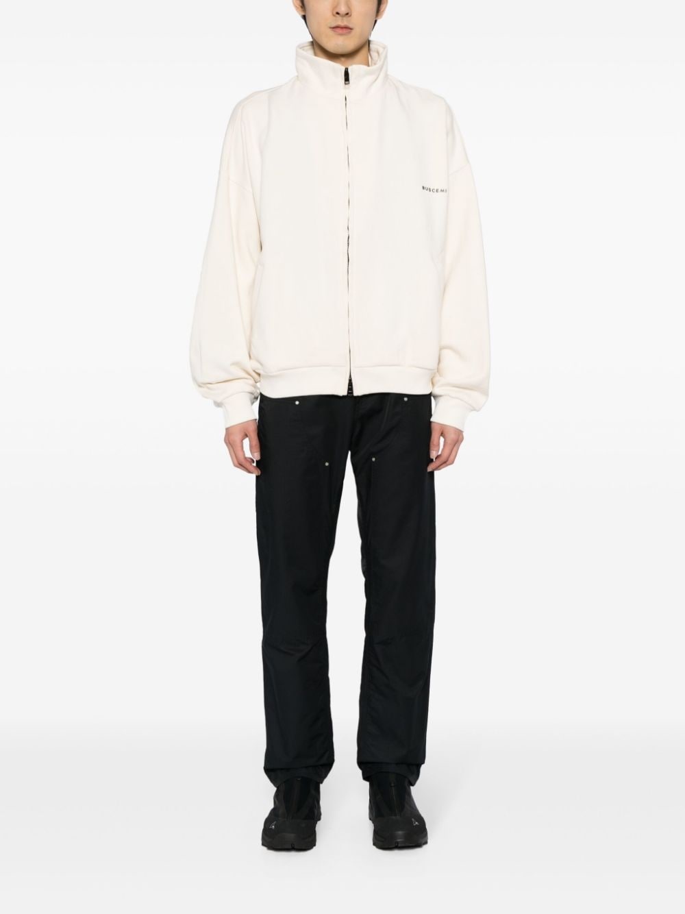 cotton fleece bomber jacket - 2