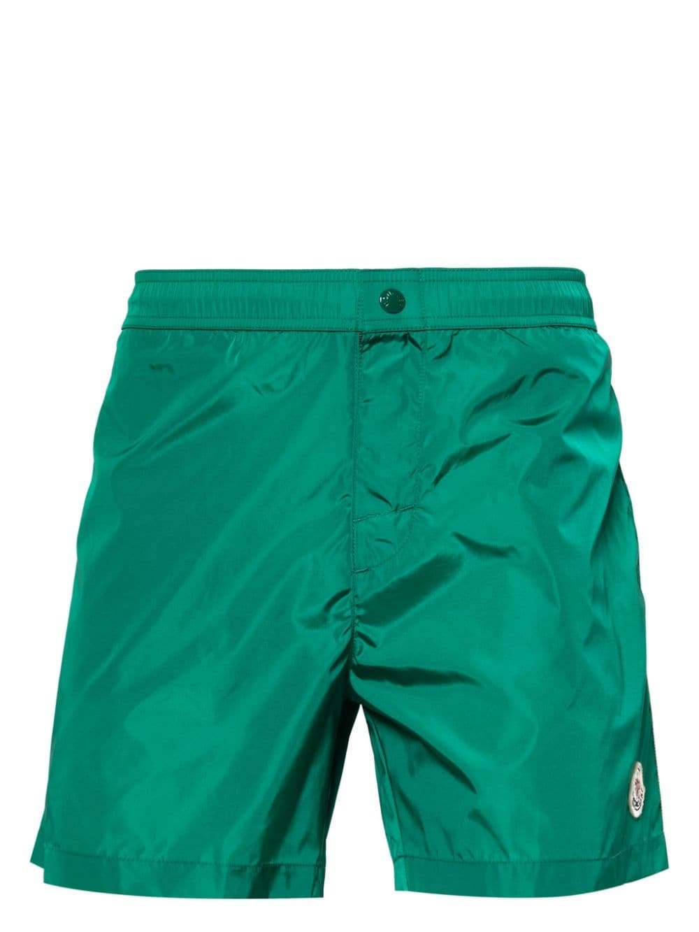 logo-patch swim shorts - 1