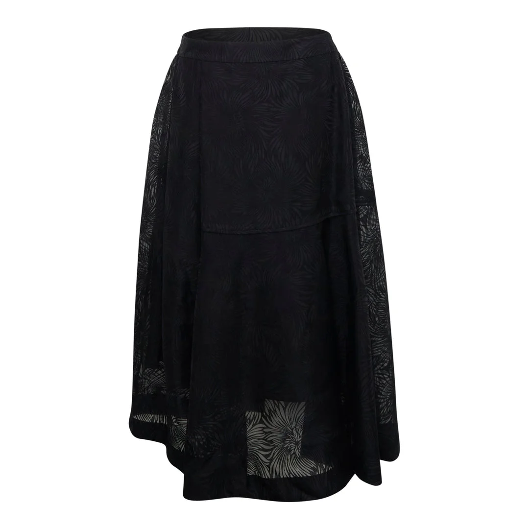 Organza Fil Coupé Midi Skirt - 1