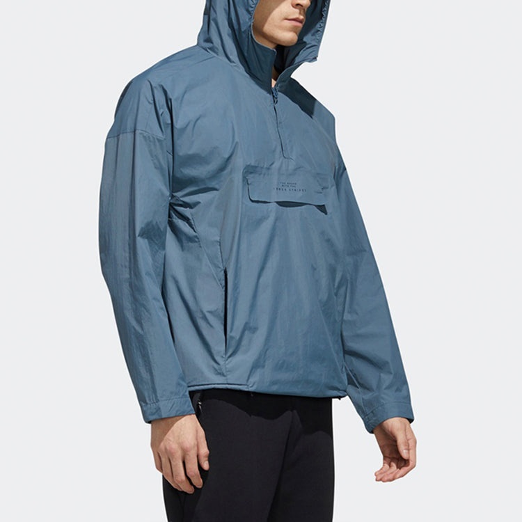 adidas Sports Woven Pullover Jacket Blue FM5410 - 5