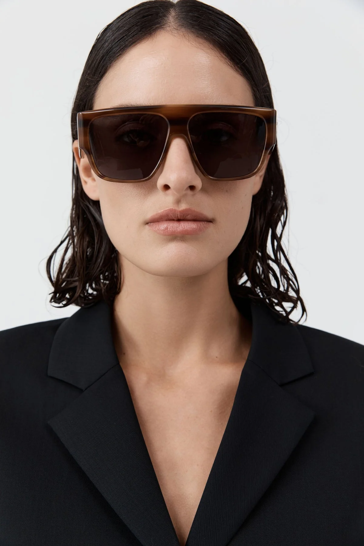 Linea Oversized Sunglasses - Tortoiseshell/Grey - 1