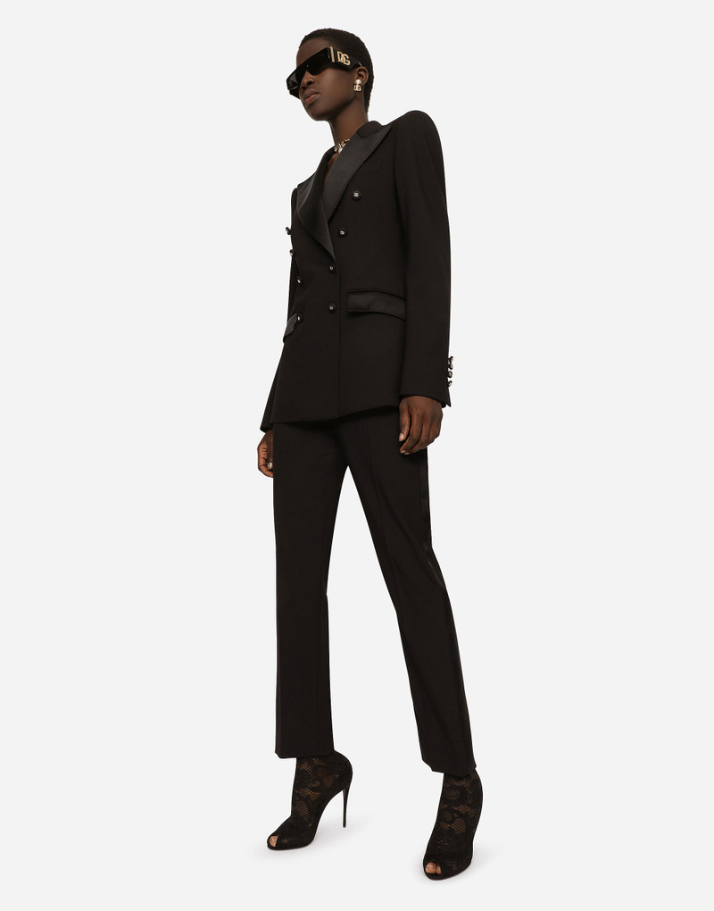 Satin and duchesse tuxedo jacket 4