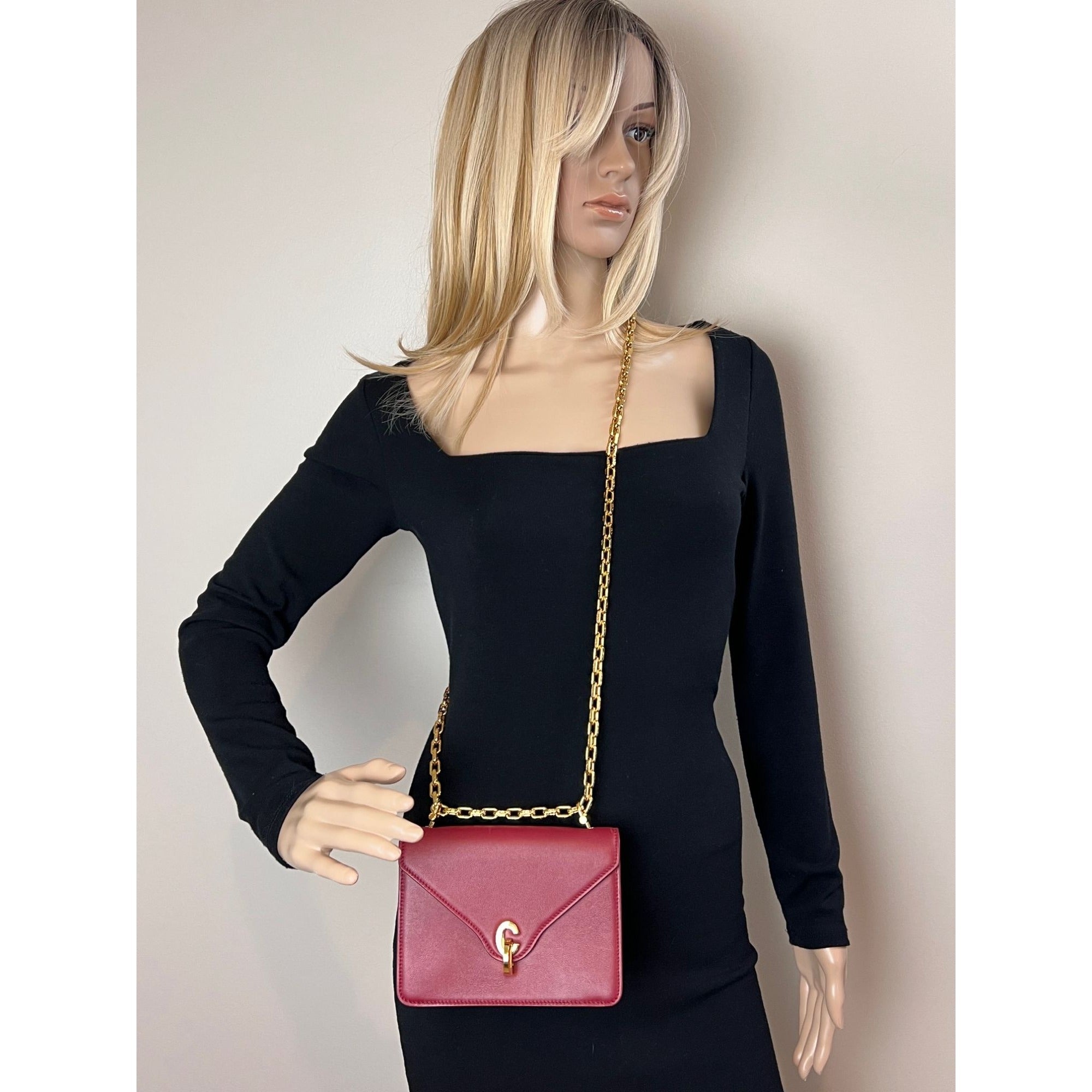 Christian Dior C'est Dior Mini Flap Burgundy Leather Shoulder Bag - 8