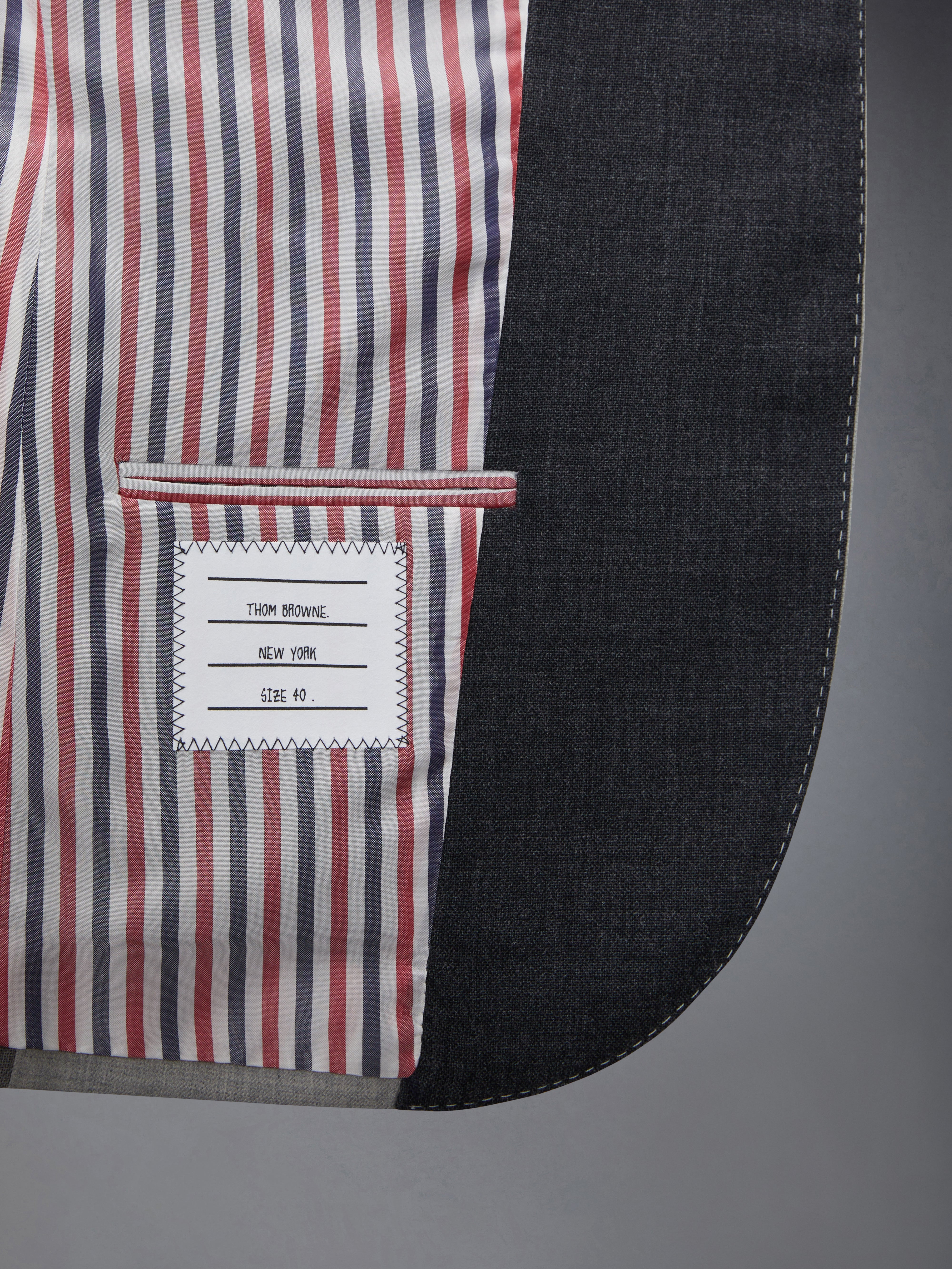 Grey Fun-Mix Wool 2 Ply Fresco High Armhole Jacket - 6
