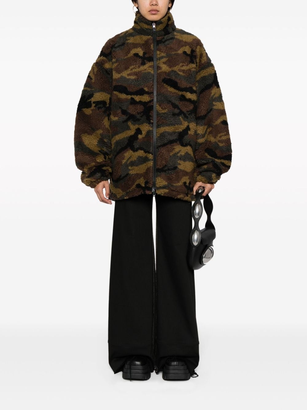camouflage-print fleece jacket - 2